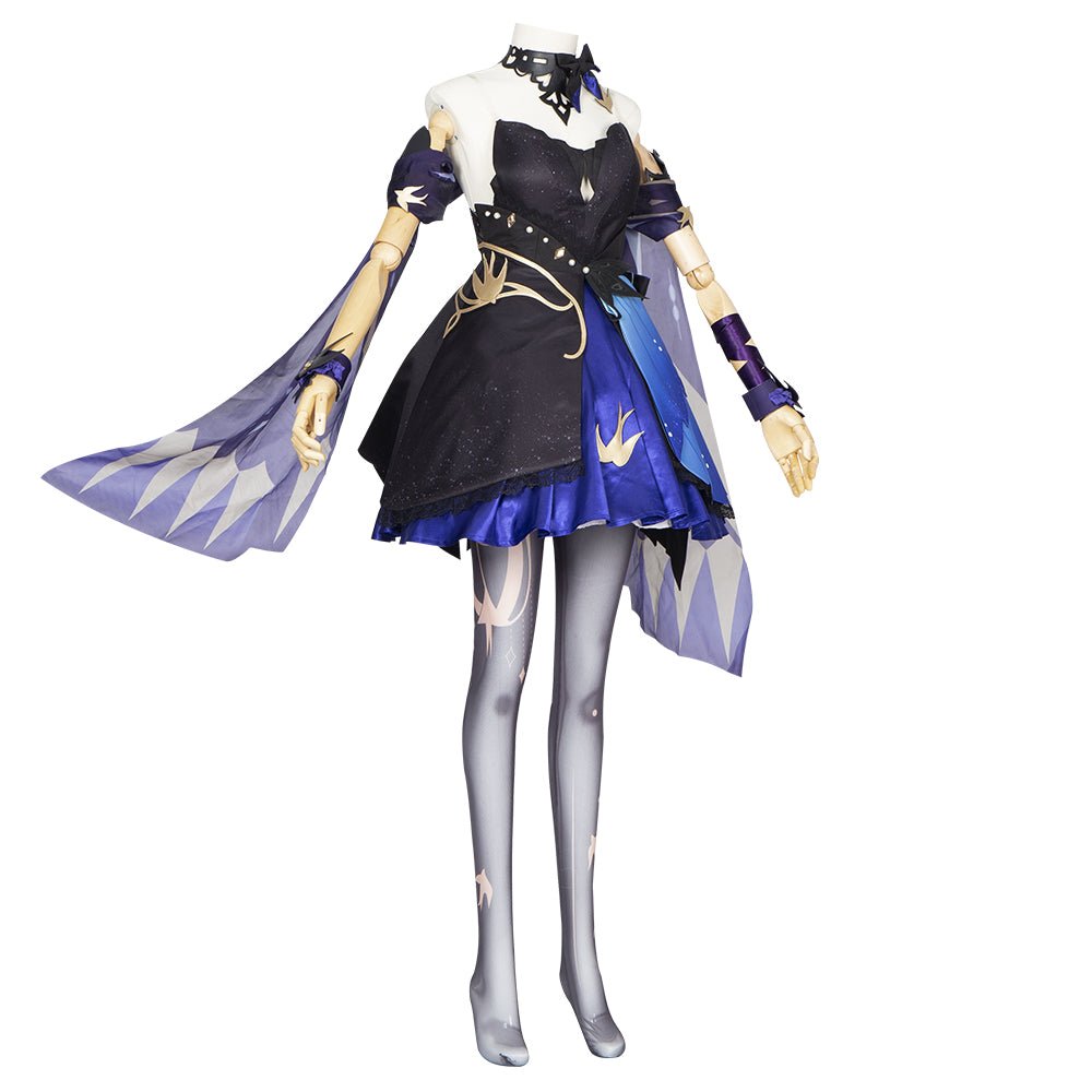 Traje de Cosplay Keqing Esplendor Opulento – Genshin Impact Personagem Elétrico - Estrela Cosplay