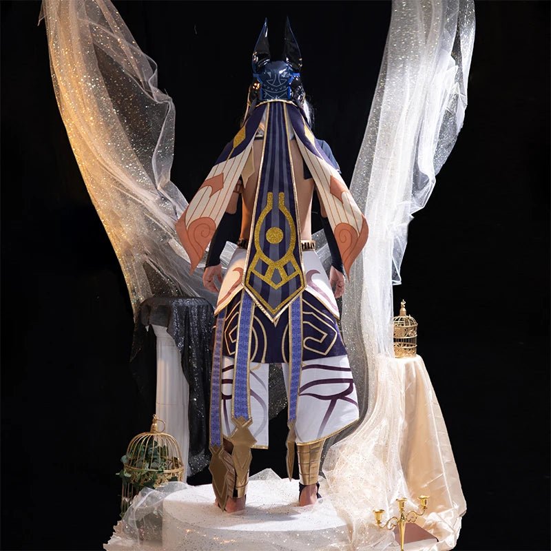 Fantasia Cyno de Genshin Impact - Uniforme de Combate para Meninos - Conjunto Completo com Chapéu para Festa de Halloween - Estrela Cosplay