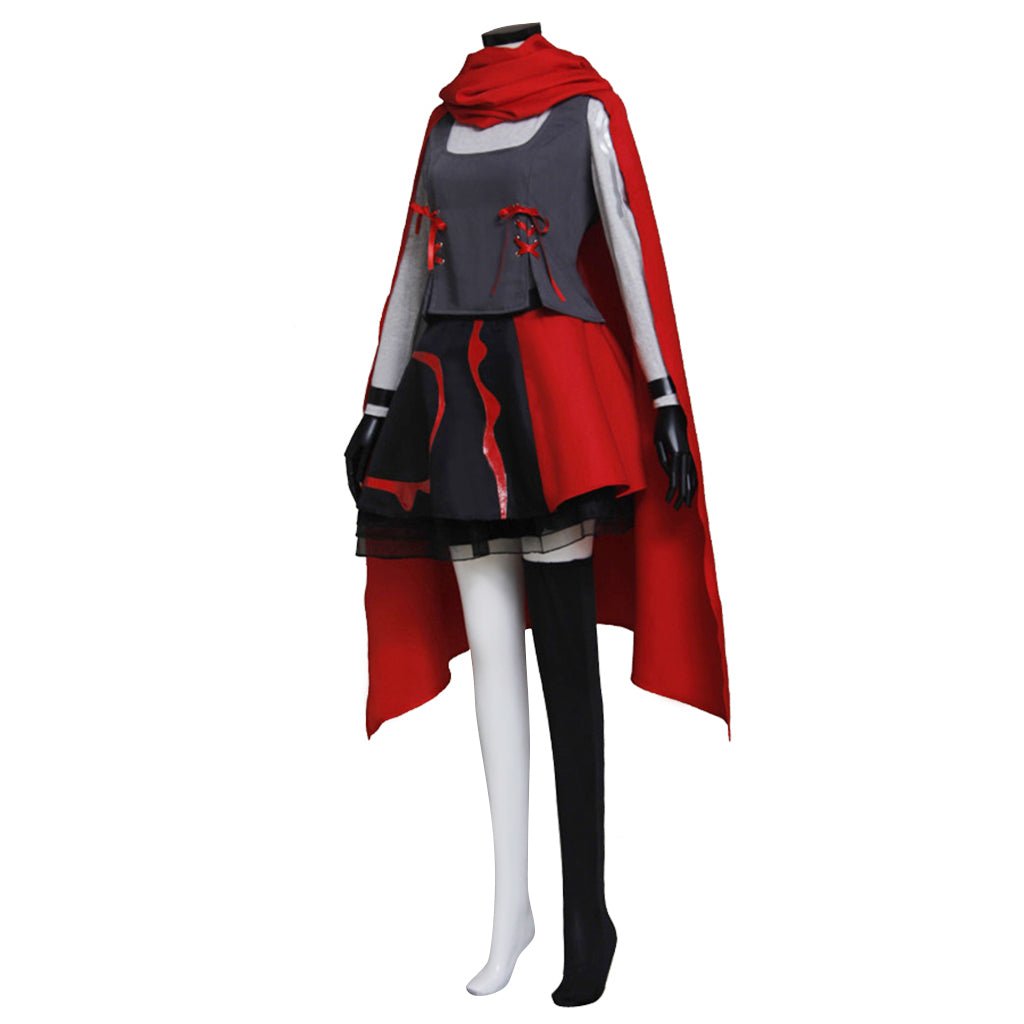 Traje de Cosplay Ruby Rose RWBY Volume 7 - Roupa Premium Inspirada em Anime - Estrela Cosplay