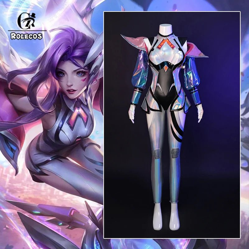 Fantasia de Cosplay Seraphine Battle Dove LOL Anima Squad - Traje de Halloween Feminino - Estrela Cosplay