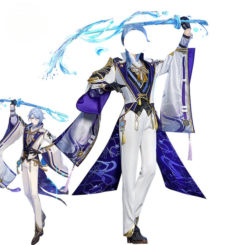 Fantasia de Cosplay Kamisato Ayato de Genshin Impact - Conjunto Completo para Homens - Estrela Cosplay