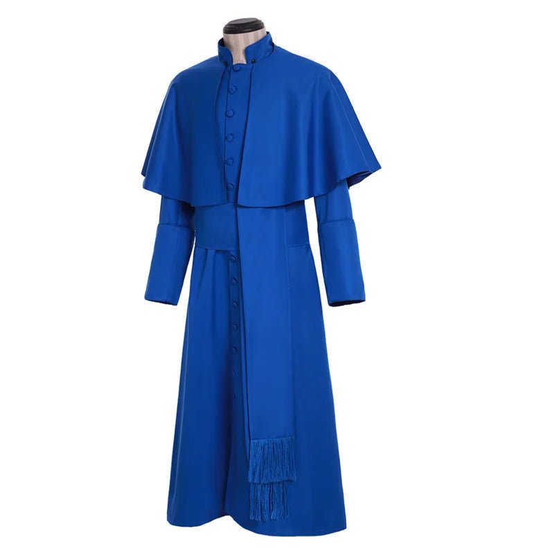 Traje de Sacerdote Romano para Homens - Veste Religiosa Católica com Xale e Cinto | Fantasia de Cosplay Medieval - Estrela Cosplay