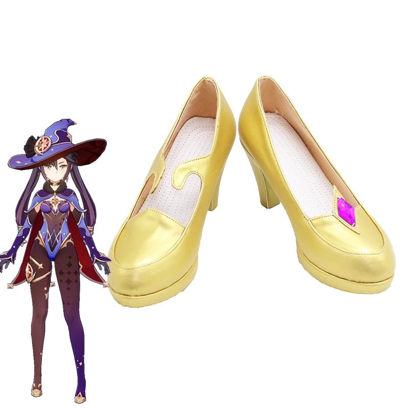 Sapatos Cosplay Mona Genshin Impact Saltos Altos para Mulheres Sapatos Halloween Cosplay - Estrela Cosplay