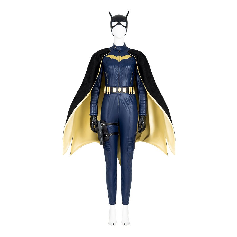 Fantasia de Batgirl Cosplay 2022 - Barbara Gordon Super-heroína Macaquinho Azul com Capa - Estrela Cosplay