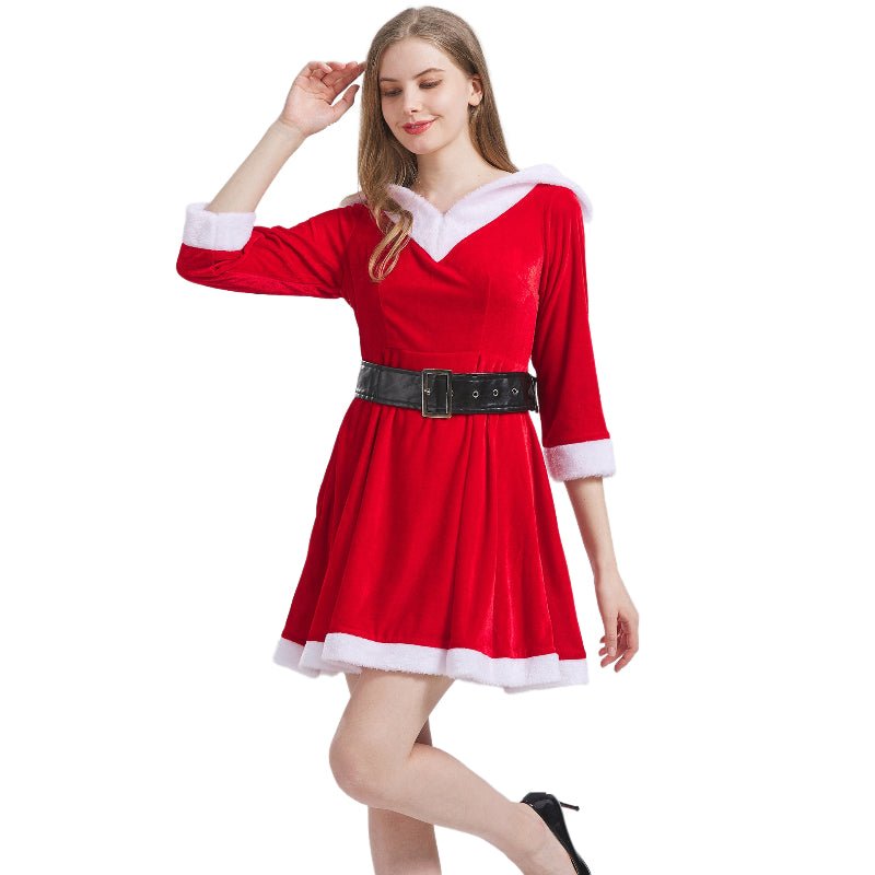 Novo vestuário medieval de Natal, roupa temática de festa de Natal, vestido de Natal para performances COS - Estrela Cosplay