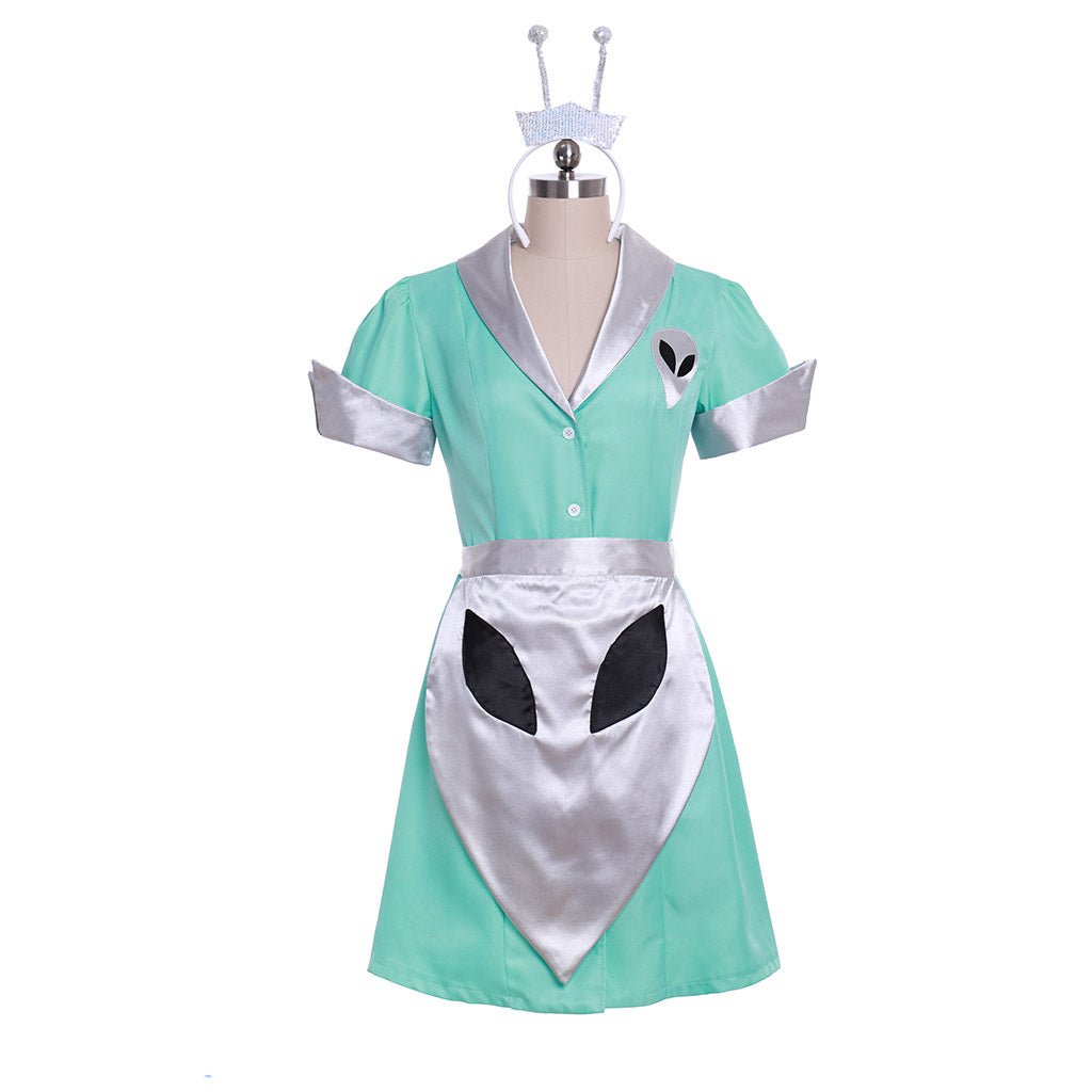 Uniforme de Empregada do Crashdown Cafe Roswell Cosplay | Vestido de Empregada Liz Parker | Halloween Uniforme Alienígena - Estrela Cosplay