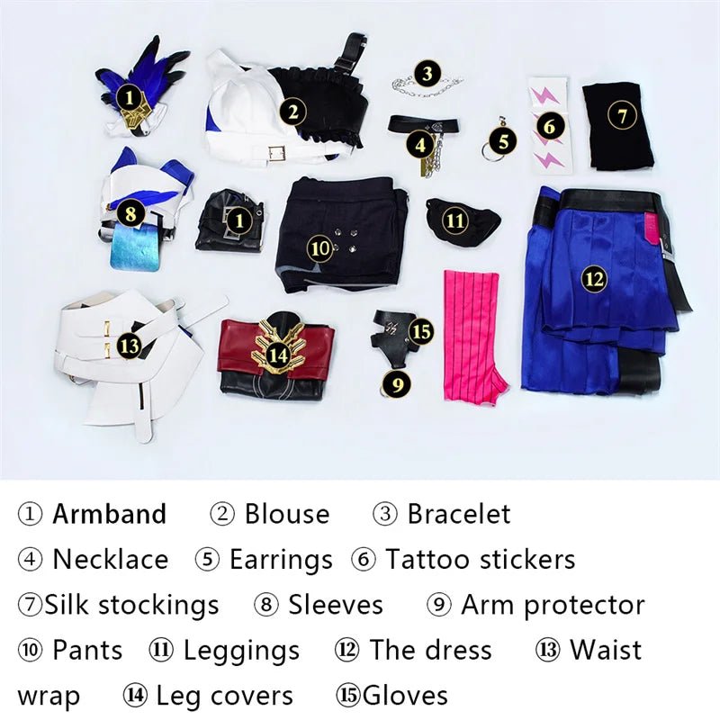 Fantasia de Cosplay Serval do Jogo Honkai Star Rail - Uniforme Feminino de Serval Landau - Estrela Cosplay