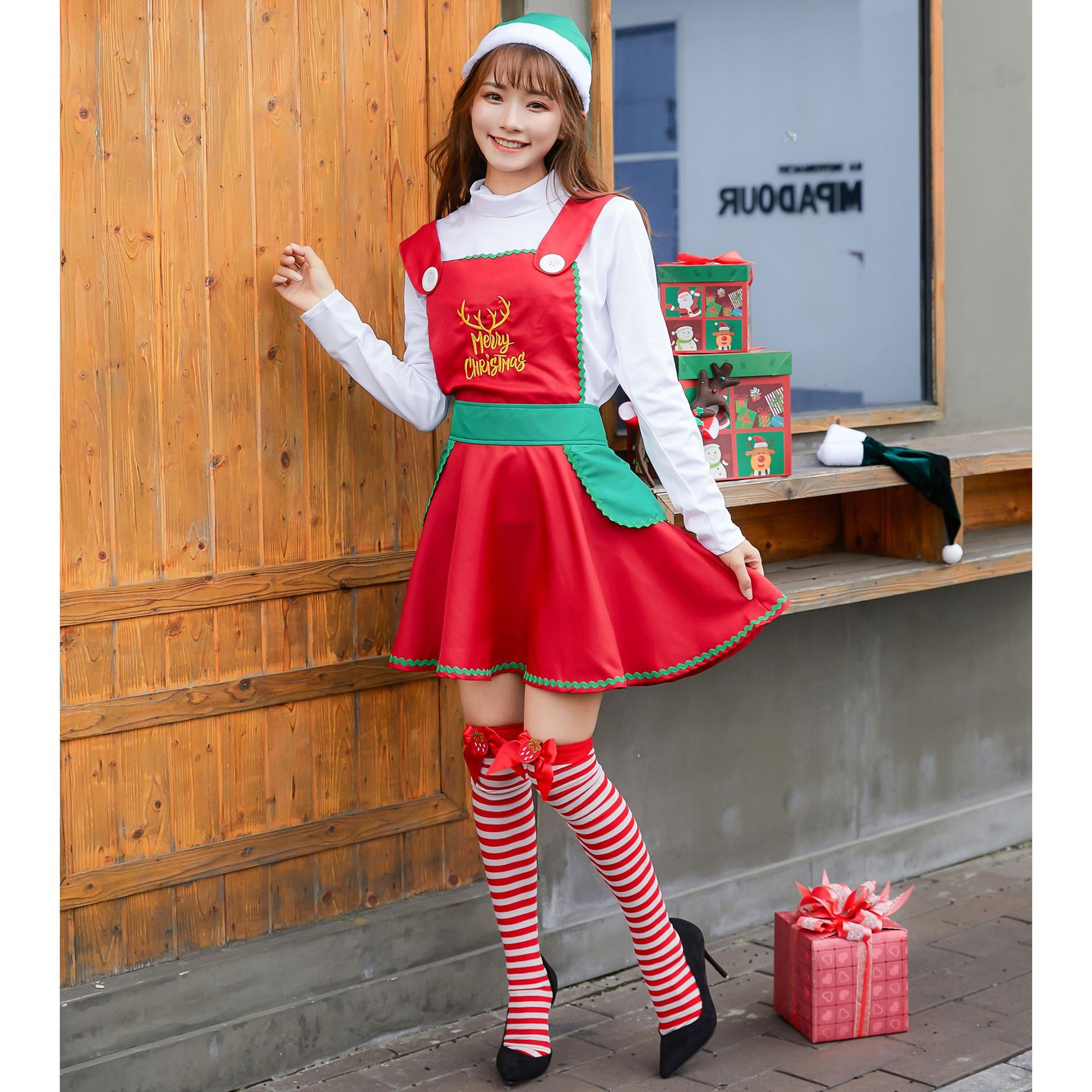 Fantasia de Natal Japonesa M-XL, Fantasia de Santa Doce Japonesa - Estrela Cosplay