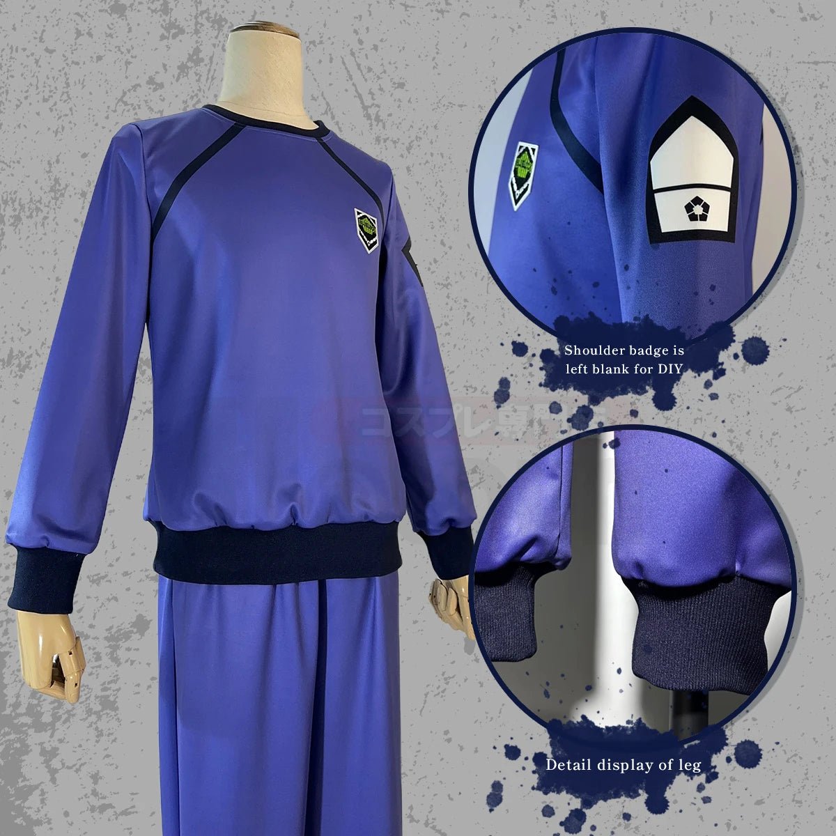 Pijama Cosplay Blue Lock Reo Nagi Bachira Isagi Chigiri Logo Bordado no Peito - Estrela Cosplay