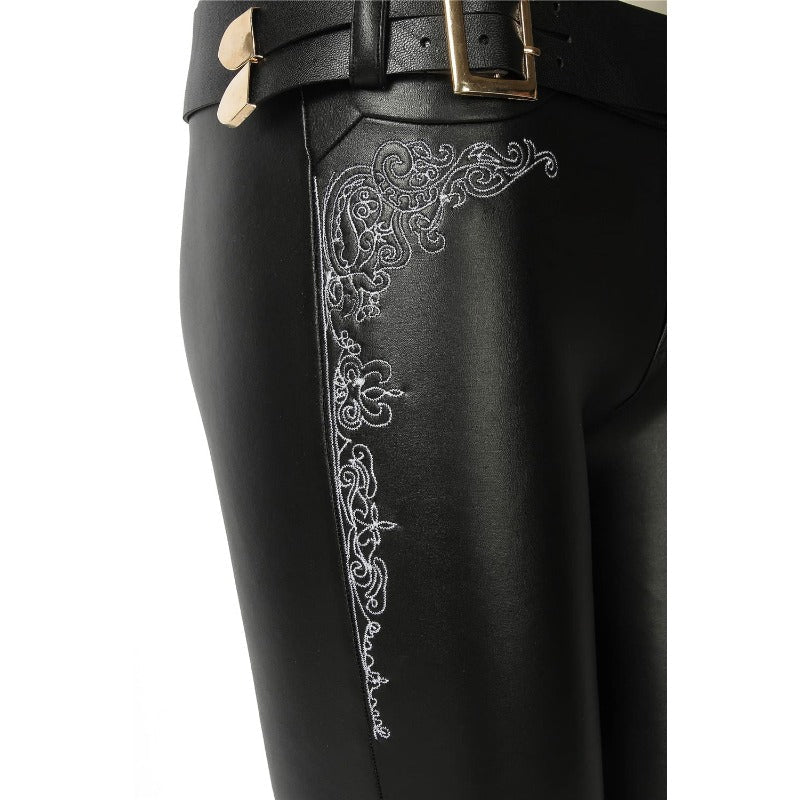 Fantasia de Trish de DMC 5 - Top Tubo e Calça de Couro Sintético Preto Conjunto Completo para Halloween - Estrela Cosplay