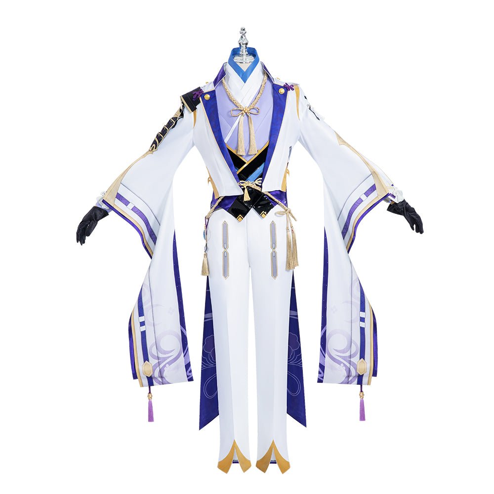 Fantasia de Cosplay Kamisato Ayato de Genshin Impact para Homens, Uniforme de Anime para Halloween - Estrela Cosplay