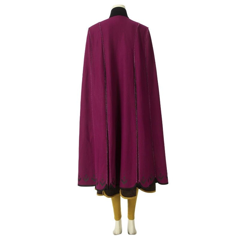 Vestido de Princesa Anna Rainha do Gelo 2 Cosplay Completo para Adultos - Estrela Cosplay