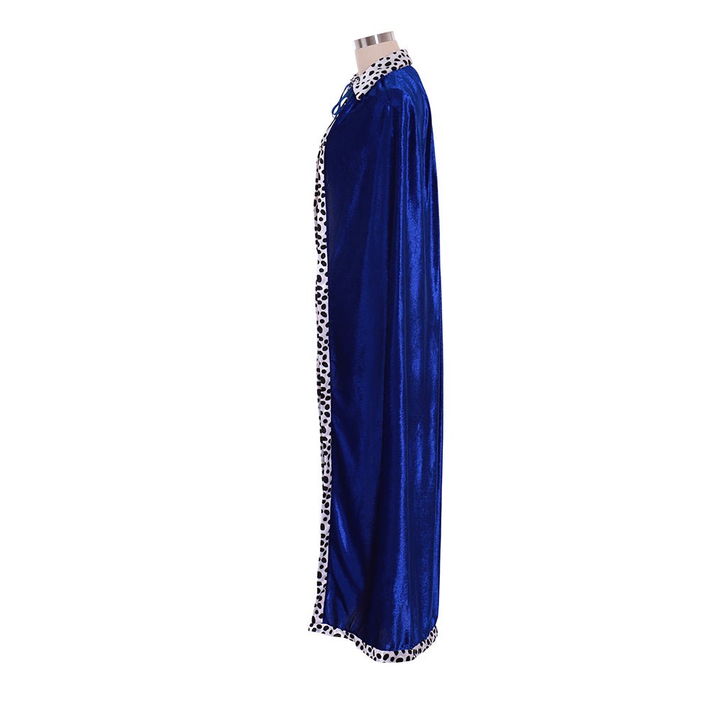 Manto de Veludo Azul para Rei Adulto - Perfeito para Halloween, Natal e Carnaval - Estrela Cosplay