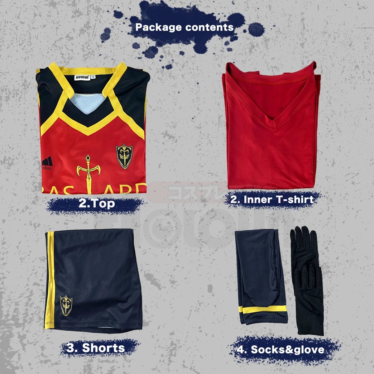 Fantasia Cosplay Kunigami Rensuke Blue Lock - Camisa de Futebol NO.50 + Peruca - Estrela Cosplay