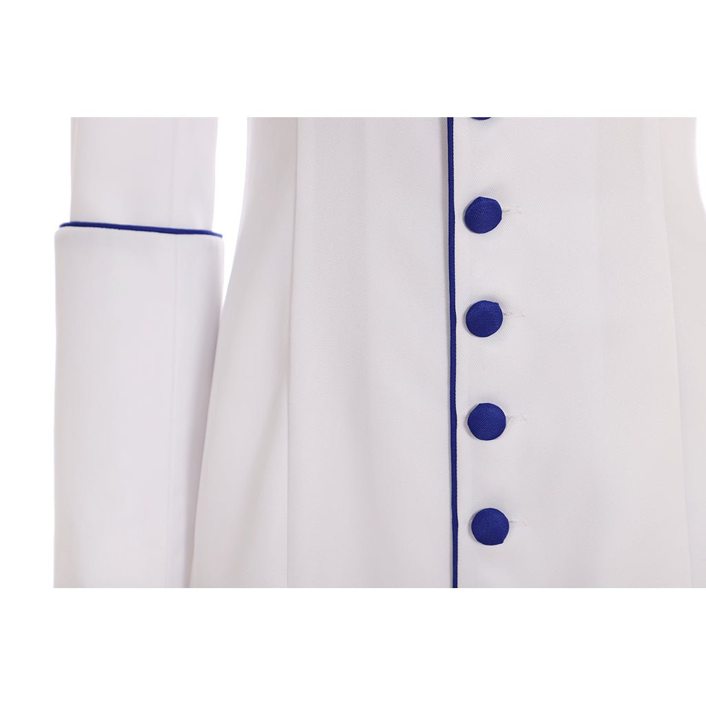 Veste Branca de Sacerdotisa Romana - Roupa de Clero Medieval para Mulheres - Estrela Cosplay