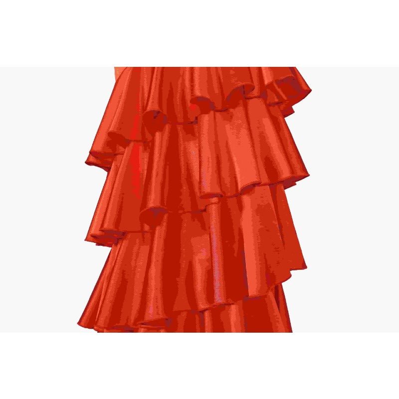 Vestido Vermelho sem Alças Aerith FF7 Fantasia Final para Halloween e Festas - Estrela Cosplay