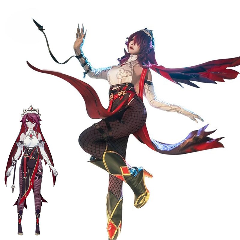 Fantasia Rosaria Cosplay do Jogo Genshin Impact Vestido para Mulher - Estrela Cosplay