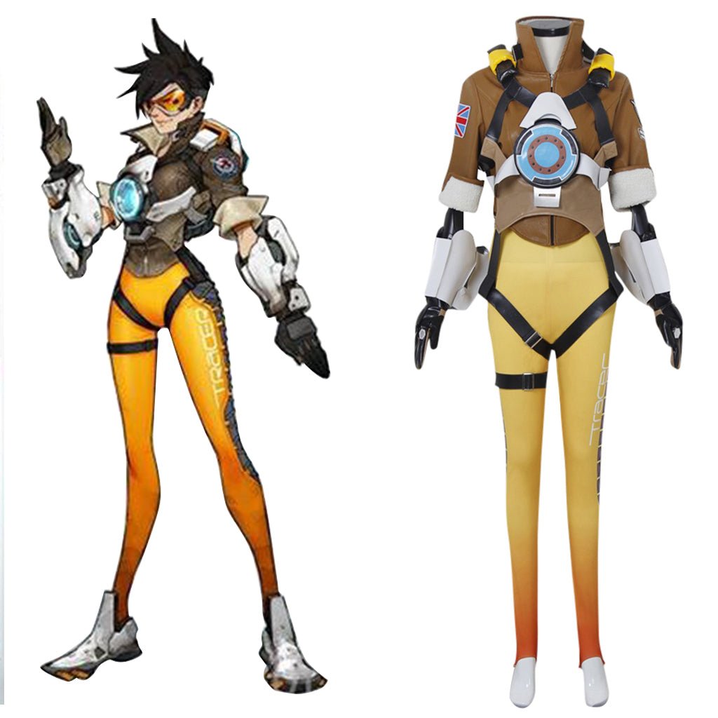 Traje de Cosplay de Tracer do Overwatch | Uniforme de Batalha para Jogadores e Fãs - Estrela Cosplay