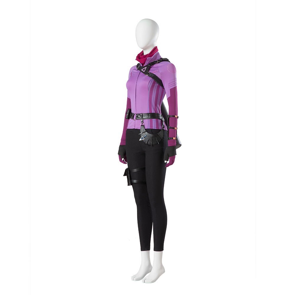 Fantasia de Cosplay Hawkeye Kate Bishop para Mulheres, Conjunto Completo Herói, Casaco de Batalha e Acessórios para Halloween, Carnaval - Estrela Cosplay