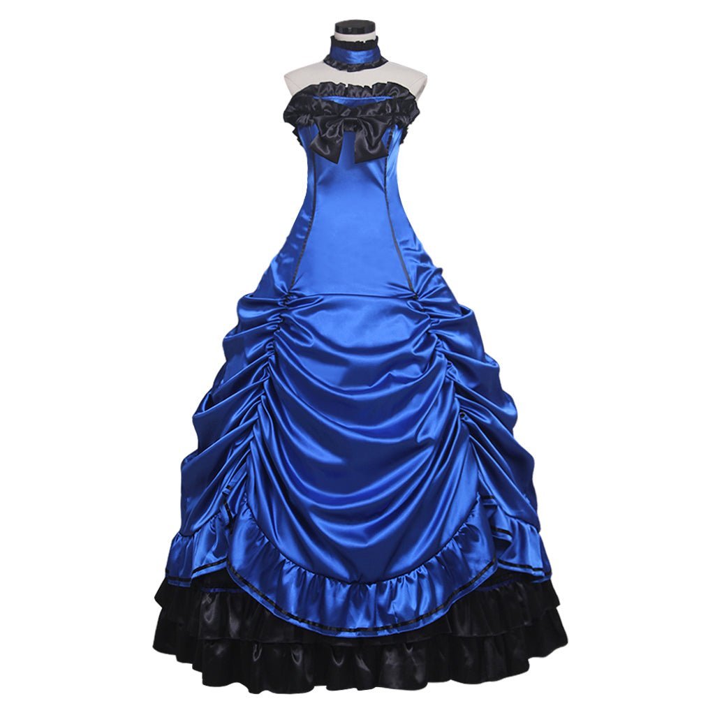 Vestido Gótico Steampunk Lolita Princesa Baile Medieval Rococo Vampiro Traje para Mulheres Fantasia Carnaval - Estrela Cosplay