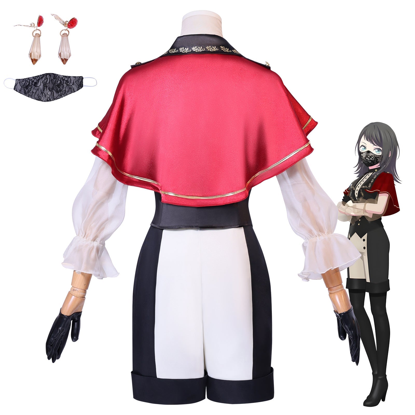 Fantasia de Cosplay Hane Hina de BanG Dream! Ave Mujica para Fãs de Anime - Estrela Cosplay