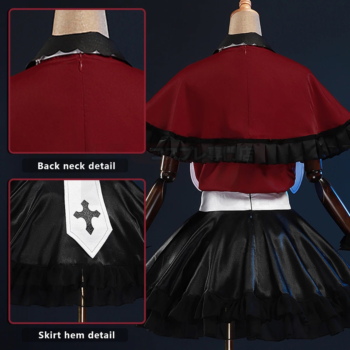 Fantasia Ruby Hoshino de OSHI NO KO Anime - Peruca, Camisa, Xale e Saia - Estrela Cosplay