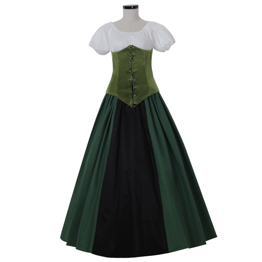 Vestido de Princesa Vitoriano Verde - Traje da Era da Guerra Civil para Halloween e Festas de Carnaval - Estrela Cosplay