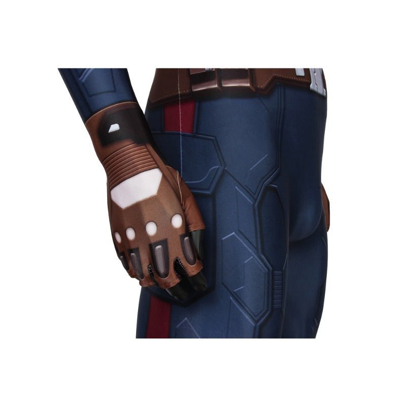 Fantasia Cosplay Capitão América Soldado Invernal Impressão Digital para Fãs e Eventos de Cosplay - Estrela Cosplay