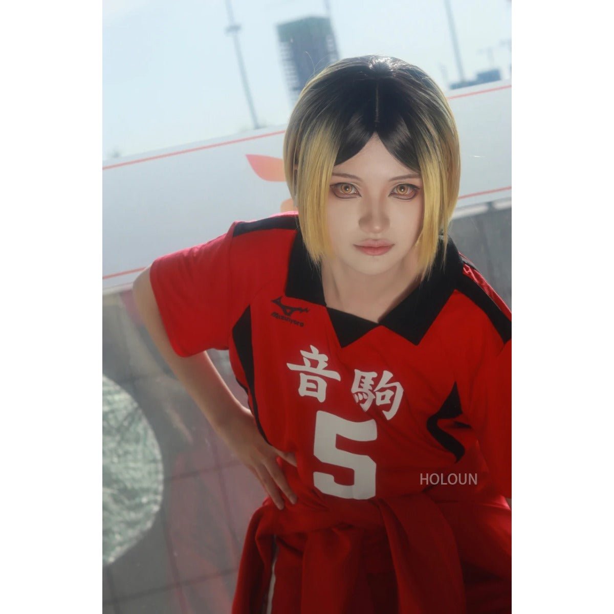 Fantasia de Cosplay Haikyuu!! Kozume Kenma Nekoma High School NO.5 Camisa Peruca - Estrela Cosplay