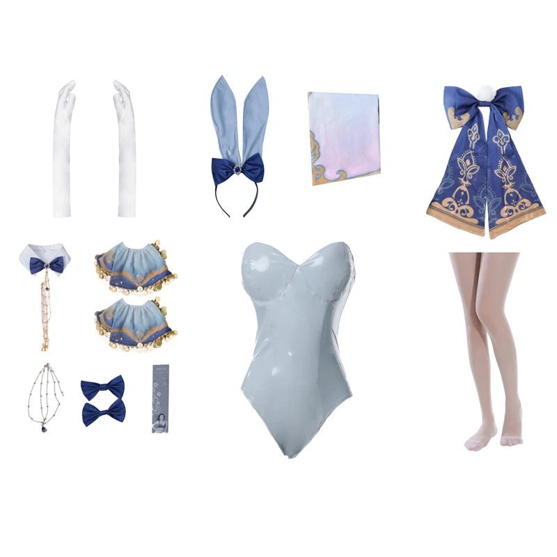 Fantasia Bunny Girl Nilou Cosplay Genshin Impact - Traje de Coelho Nilou Estilo A e B - Estrela Cosplay