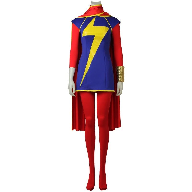 Fantasia de Kamala Khan - Macacão e Capa para Mulheres em Festas e Halloween - Estrela Cosplay