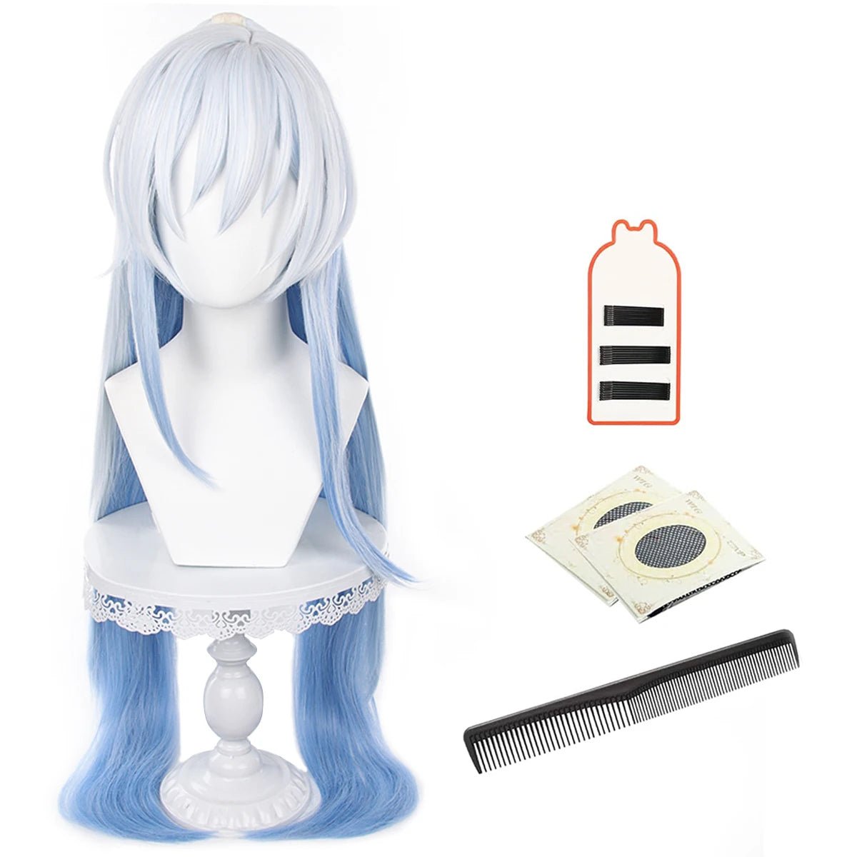 Peruca Cosplay Jingliu Honkai Star Rail Rosa Resistente ao Calor Fibra Sintética Penteável Acessório para Halloween - Estrela Cosplay