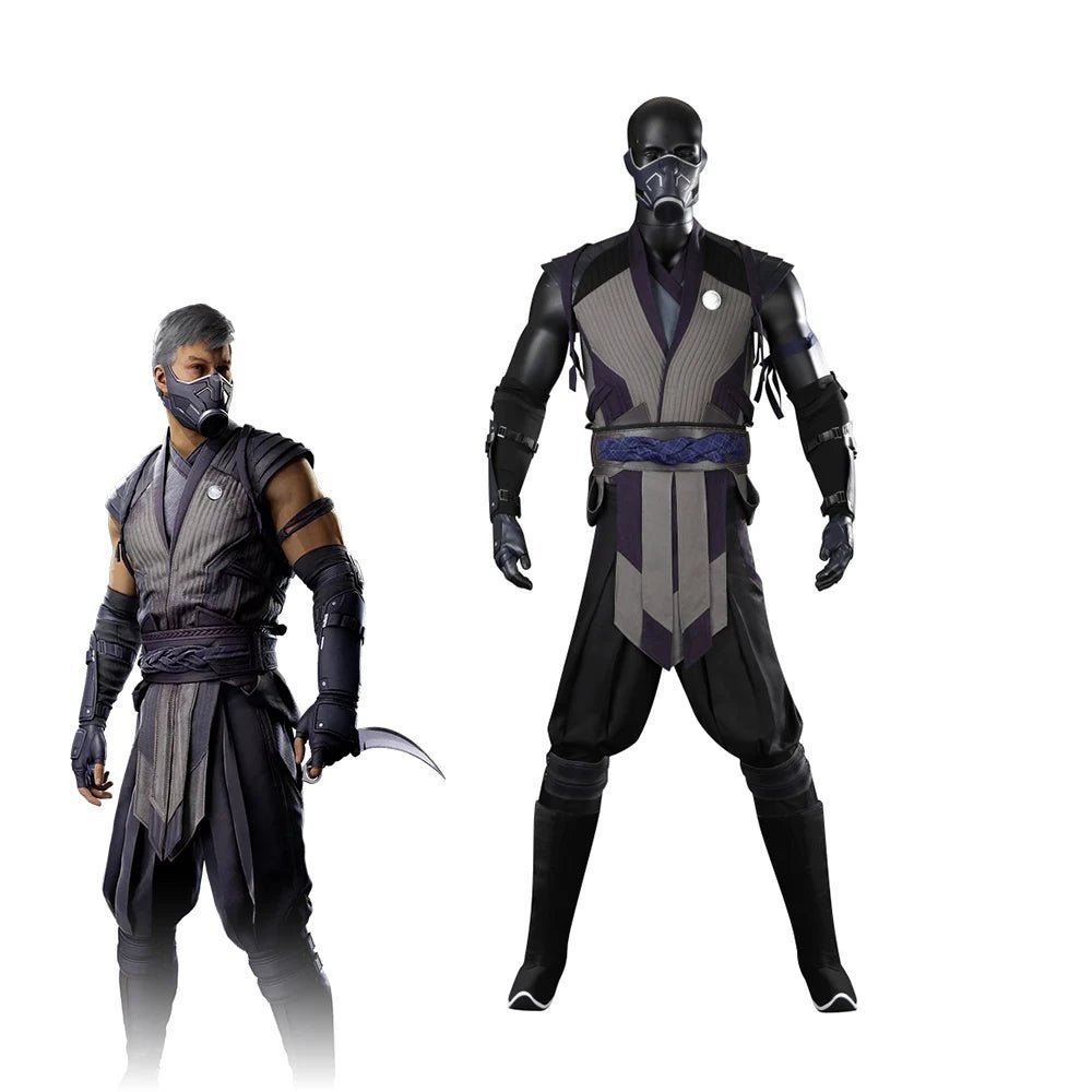 Traje de Cosplay Smoke de Mortal Kombat 1 para Homens - Uniforme de Batalha Punk para Halloween, Carnaval e Festas - Estrela Cosplay