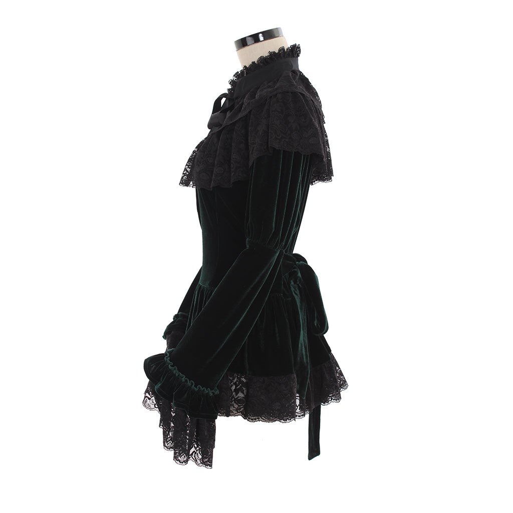 Blusa Lolita Sem Alças de Chiffon com Mangas de Trombeta para Mulheres e Meninas - Estrela Cosplay