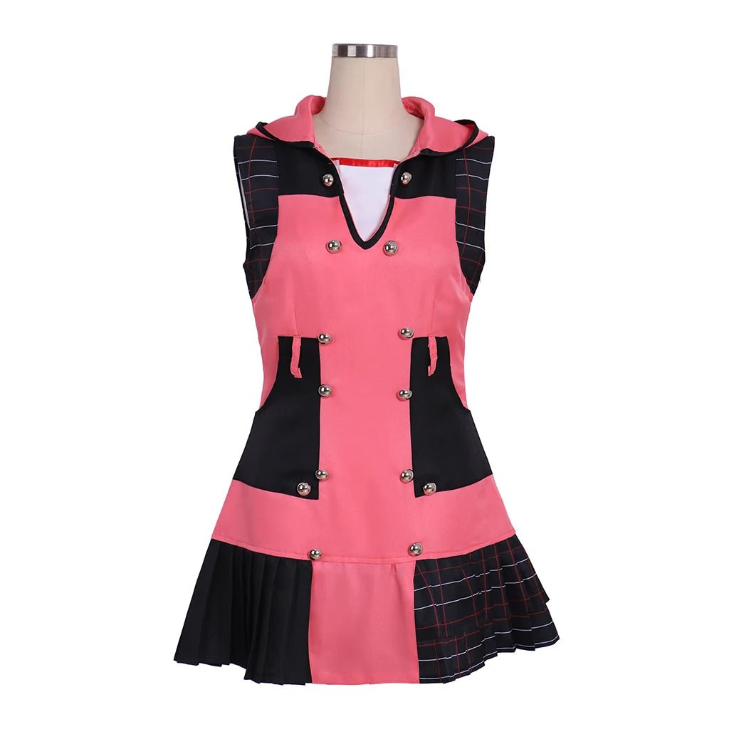 Fantasia de Cosplay Kairi para Mulheres - Vestido Rosa Uniforme para Halloween, Carnaval e Comic Con - Estrela Cosplay