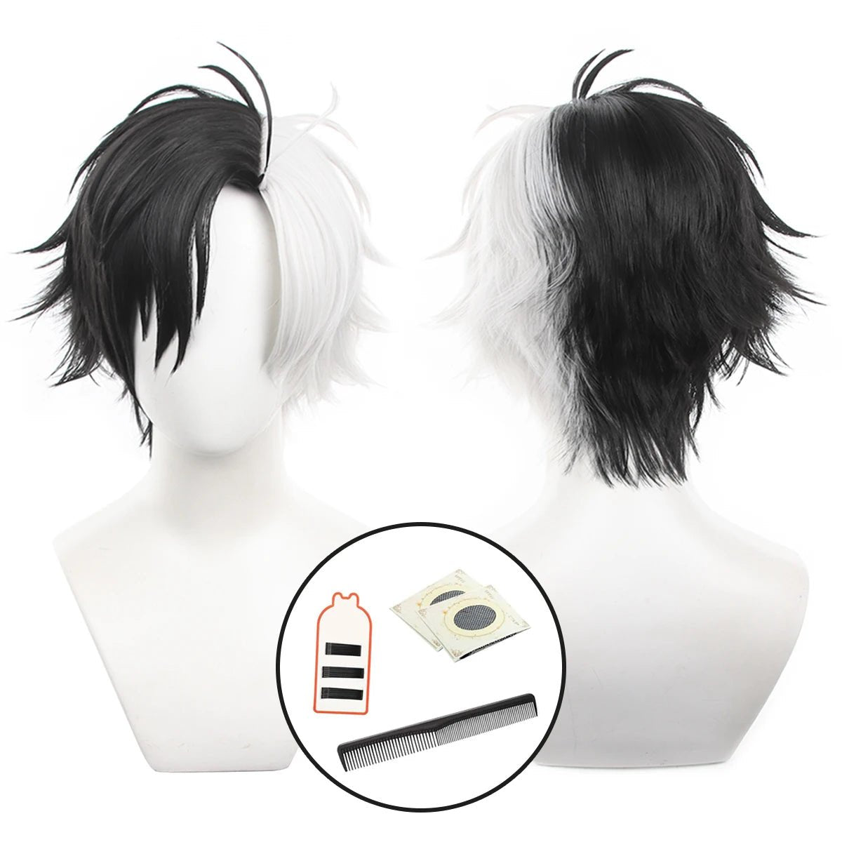 Peruca de Cosplay Haruka Sakura de Wind Breaker, Fibra Sintética de Alta Qualidade, Tamanho Ajustável, Presente para Halloween - Estrela Cosplay