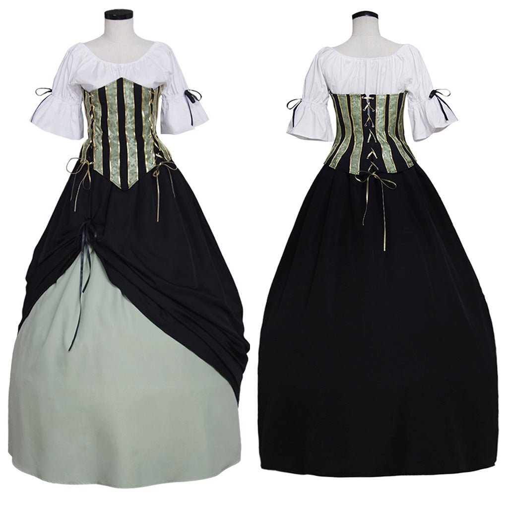 Vestido Vintage Medieval Vitoriano Renascentista para Mulheres - Estrela Cosplay