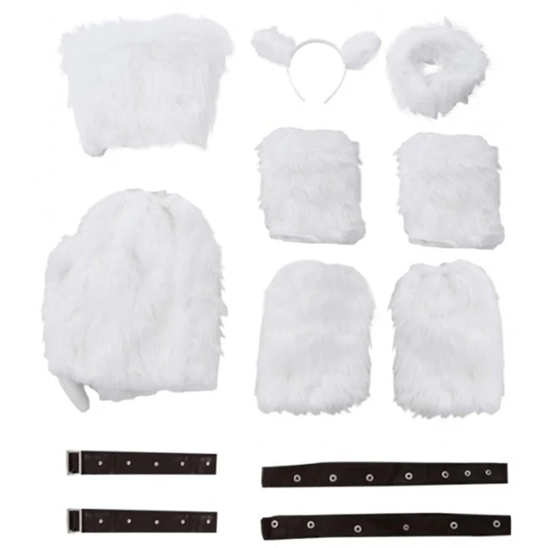 Fantasia de Cosplay Kitty Cat Katarina do LOL - Traje de Batalha Branco para Mulheres Adultas em Halloween e Festas - Estrela Cosplay