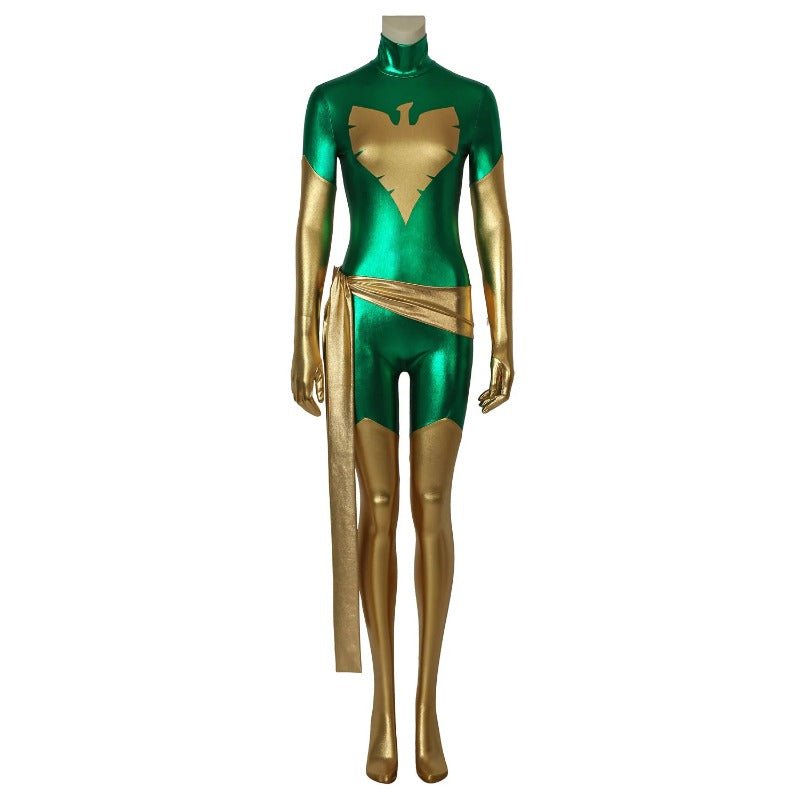 Fantasia de Cosplay Macacão Verde X-Men Fênix Negra Jean Grey para Halloween - Estrela Cosplay