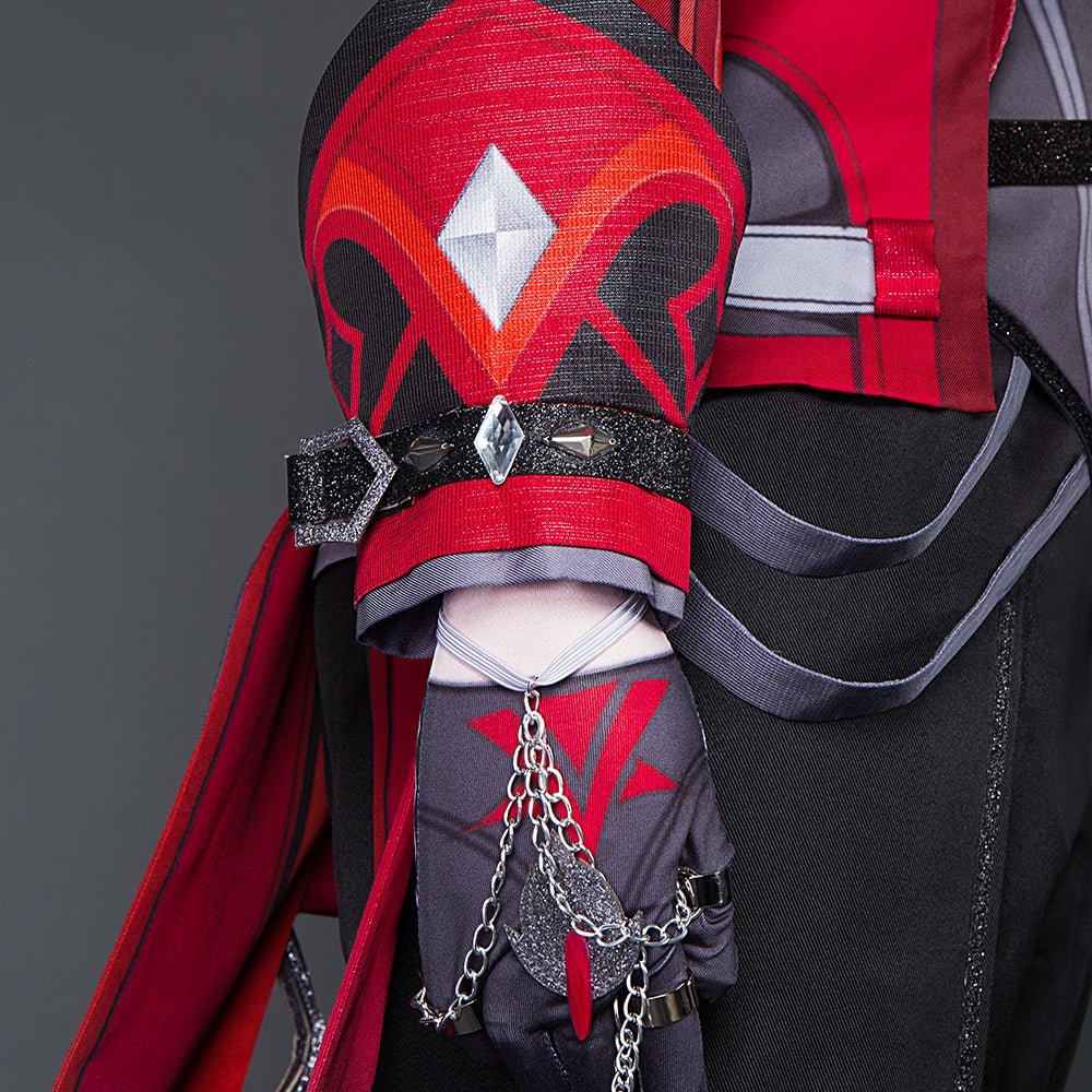 Mergulhe na Noite com o Traje de Cosplay Diluc Crepúsculo Carmesim - Genshin Impact - Estrela Cosplay