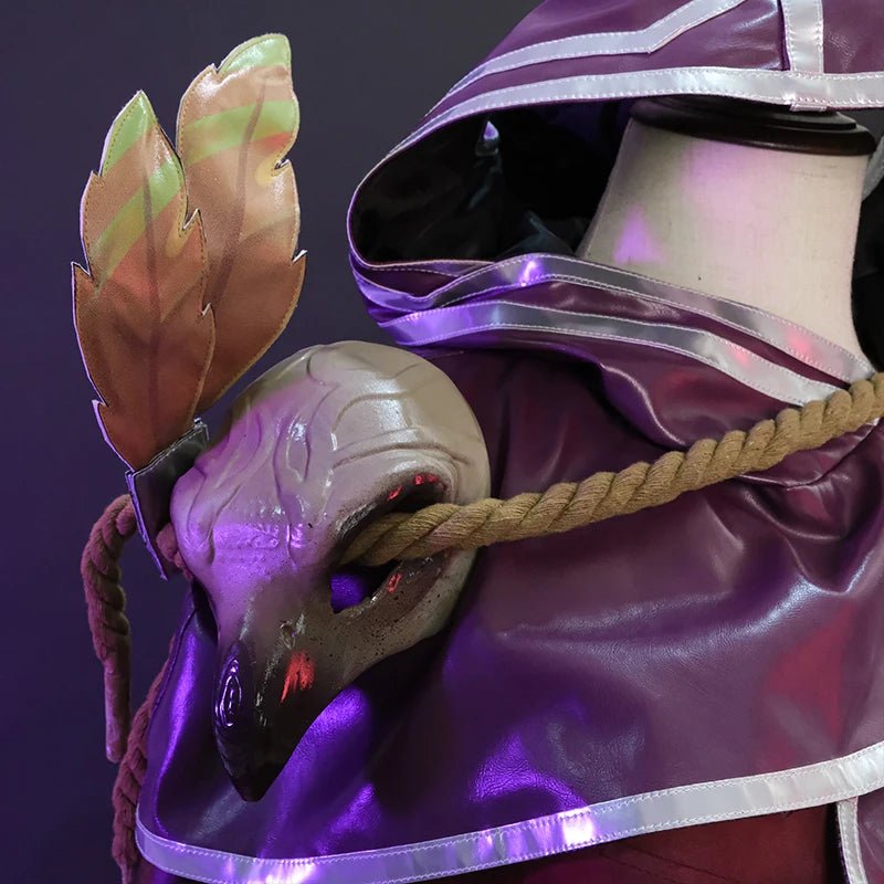 Fantasia de Cosplay Xayah A Rebelde LOL - Nova Campeã Traje Halloween Feminino com Capa - Estrela Cosplay