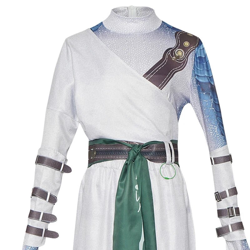 Fantasia Cosplay Nobre de Branco Black Myth Wukong | Roupa Branca Traje Halloween para Homens | Design Elegante para Fãs - Estrela Cosplay