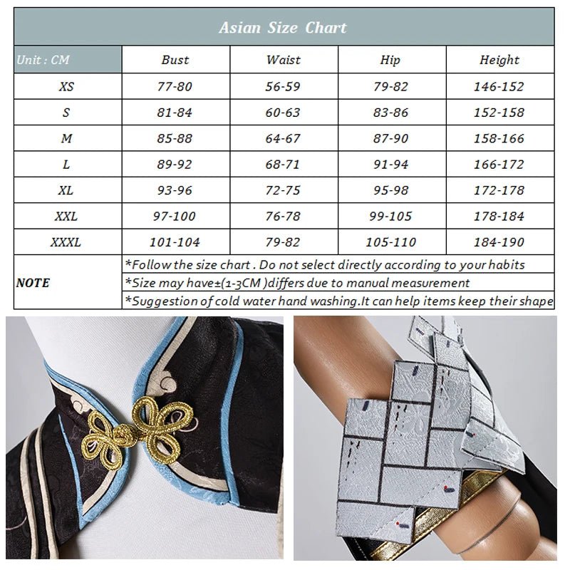 Traje de Cosplay Jinhsi Renascimento das Ondas Agitadas - Magistrada de Jinzhou - Vestido para Mulheres - Fantasia para Halloween e Festas - Estrela Cosplay