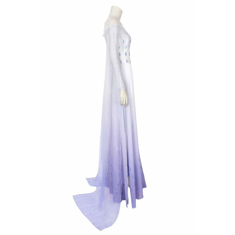 Vestido de Cosplay Princesa Elsa Mangas Compridas para Mulheres - Traje Frozen - Estrela Cosplay