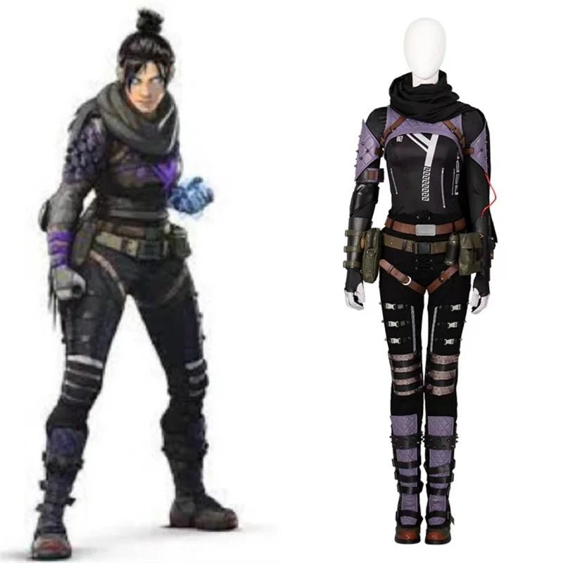 Traje de Cosplay Wraith de Apex Legends - Renee Blasey Pele Malvada com Cachecol e Acessórios - Estrela Cosplay