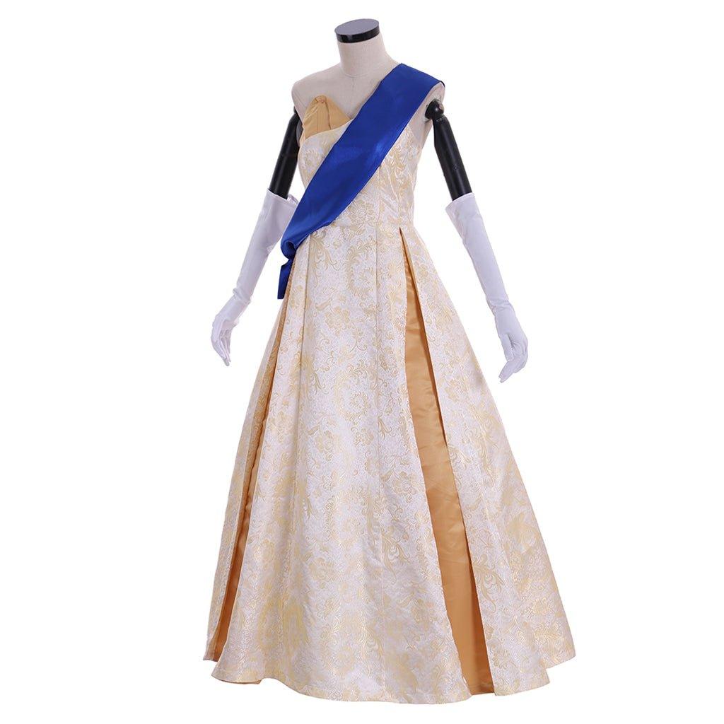 Vestido de Baile Rainha Elizabeth Temporada 2 The Crown | Traje Cosplay Vestido de Noiva Princesa para Mulheres - Estrela Cosplay