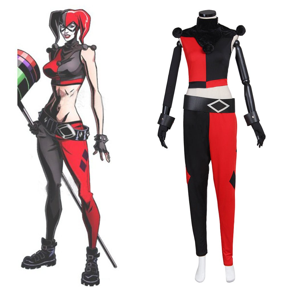 Fantasia de Palhaça Quinzel para Menina – Traje Divertido para Halloween, Carnaval e Cosplay - Estrela Cosplay