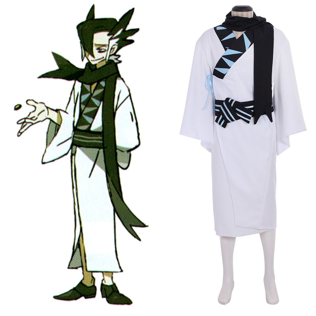 Fantasia de Cosplay Pokémon Grimsley - Conjunto Elite Four Treinador Tipo Sombrio - Estrela Cosplay