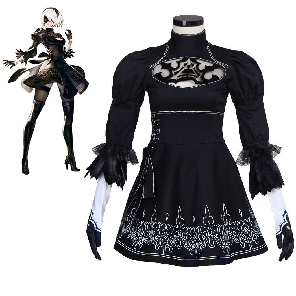 Fantasia de Cosplay Nier Automata Yorha 2B | Série de Cosplay de Jogo - Estrela Cosplay