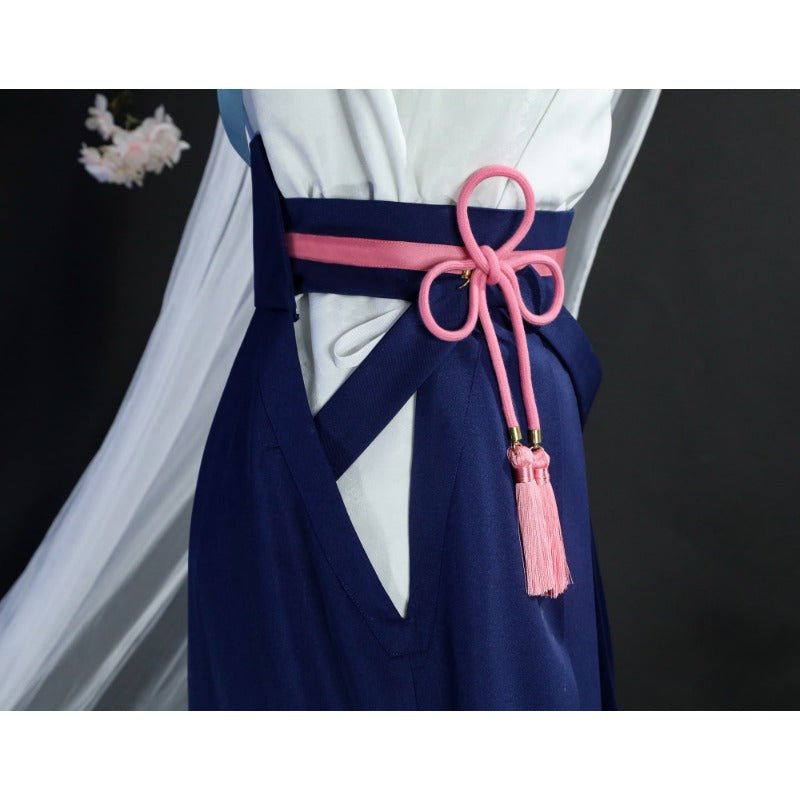 Fantasia de Cosplay Kamisato Ayaka Tsubaki de Genshin Impact - Estrela Cosplay